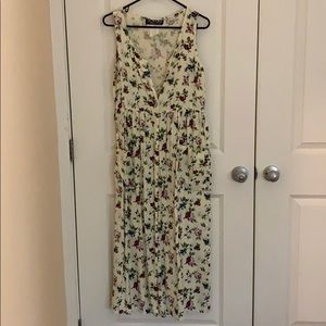 Floral button down dress